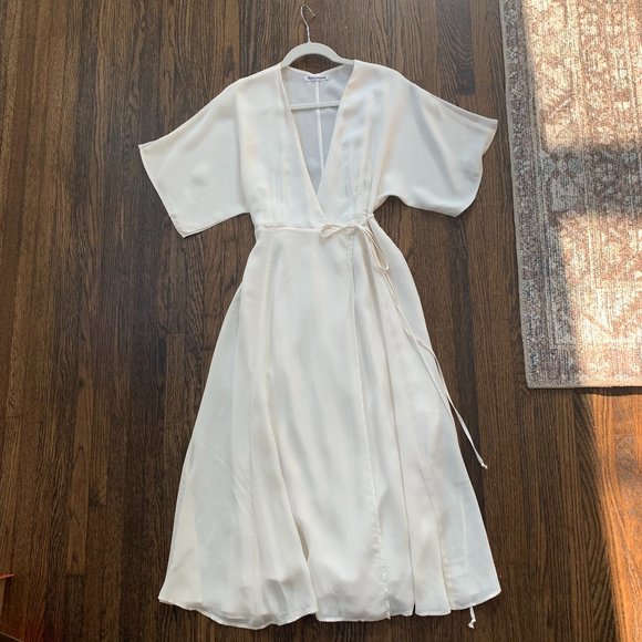 Reformation Karen Dress Ivory Size Small - Picture 4 of 5